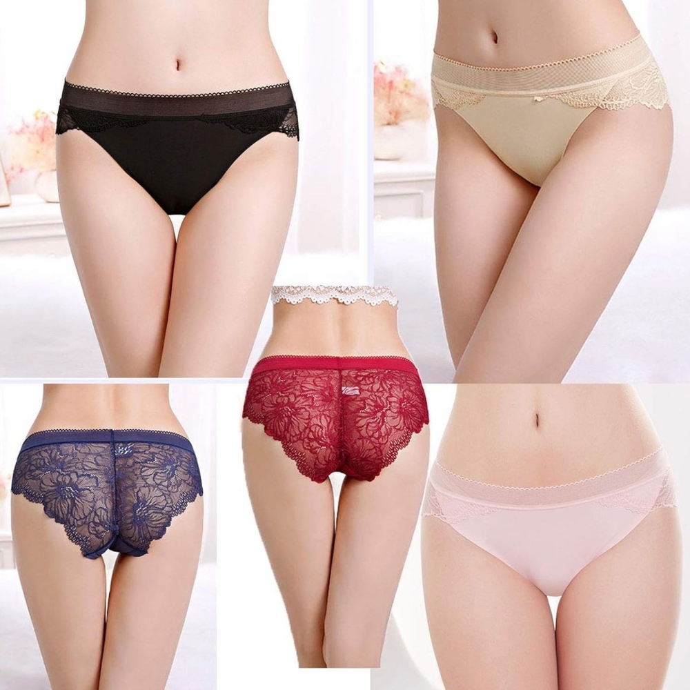 ❣️5 Beautiful Lace Pantie❣️Vintage Style❣️Brand New❣️Full Coverage❣️Super Sexy❣️ - Picture 2 of 7